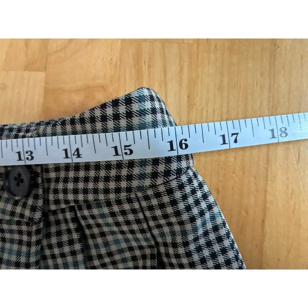 Rails Adriana Micro Check Plaid Mini Wrap Skirt, Size 10